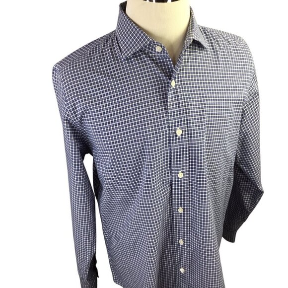 Jack Spade Bleecker Street Men's XL Blue Check Long Sleeve Shirt Button Up - Picture 1 of 7